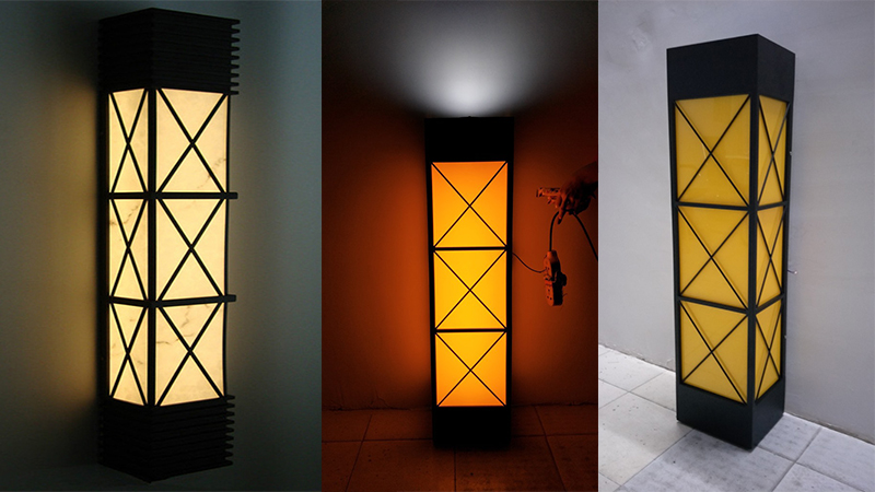 七度照明更多定制(QDQBD-YS010)上下照防水室外仿云石墻壁燈實物效果展示