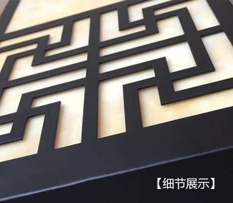 (QDQBD-018)長方體新中式仿云石墻壁燈燈體細(xì)節(jié)展示