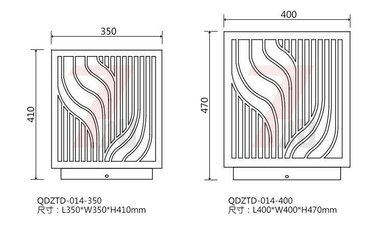 (QDZTD-014)~zΰ^350mm400mmҎ(gu)ߴʾD