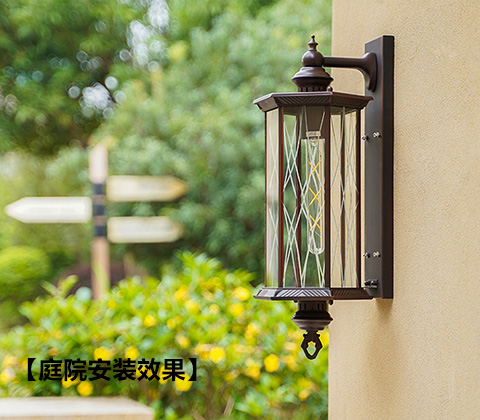 (QDQBD-FG01)仿古中式別墅庭院防水墻壁燈庭院安裝實(shí)拍效果
